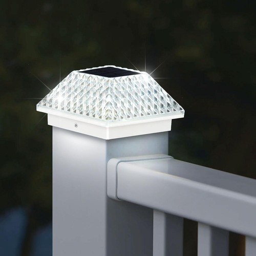 Solar post cap lights fence - solar,