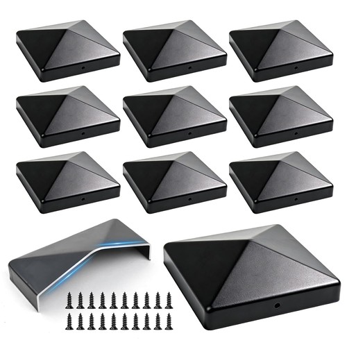 Post caps zinc steel - steel‌, black