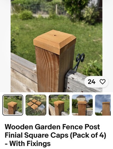 Wooden garden fence post - garden,