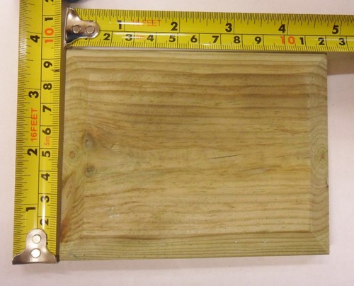 Treated cap for 4x3 fence - treated, 4x3"