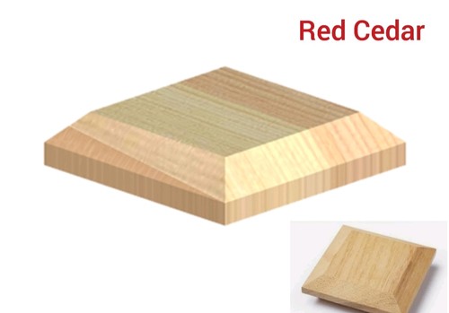 Wooden fence post caps red - caps,
